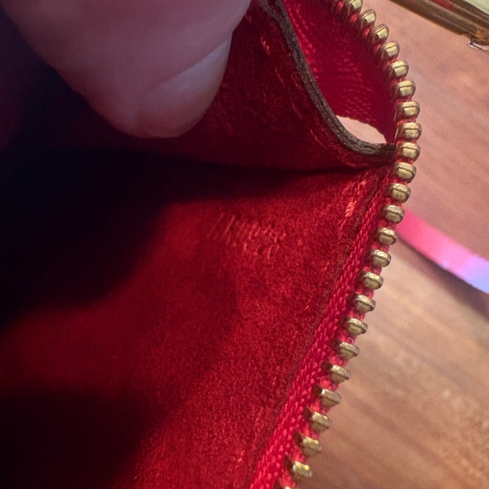 Louis Vuitton Red Epi Leather Pochette Accessories 24 Wristlet Clutch with Strap - Picture 12 of 13